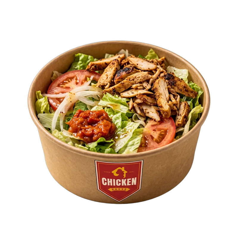 Salade Chawarma, chawarma de dinde, Chicken House Tunis